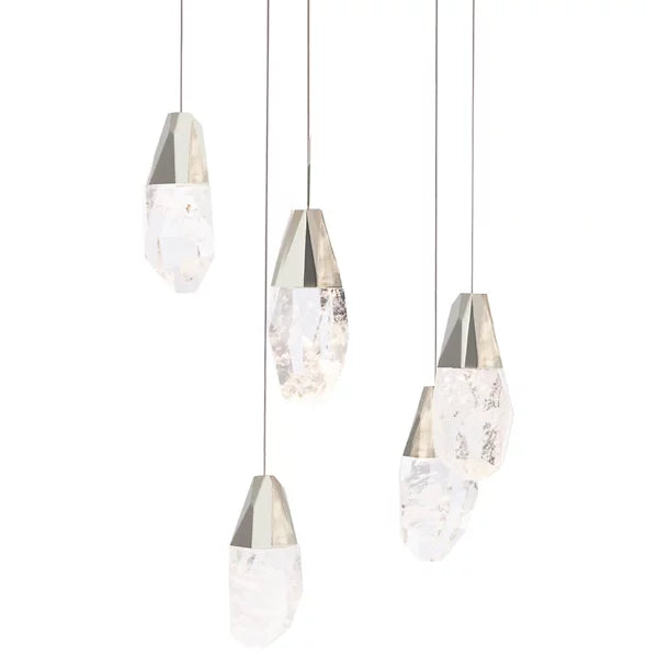 Martini LED Multi-Light Pendant Polished Nickel  5 Light