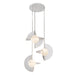 Scorpio LED Chandelier in Polished Nickel/Opal Glass Finish | Kuzco Lighting