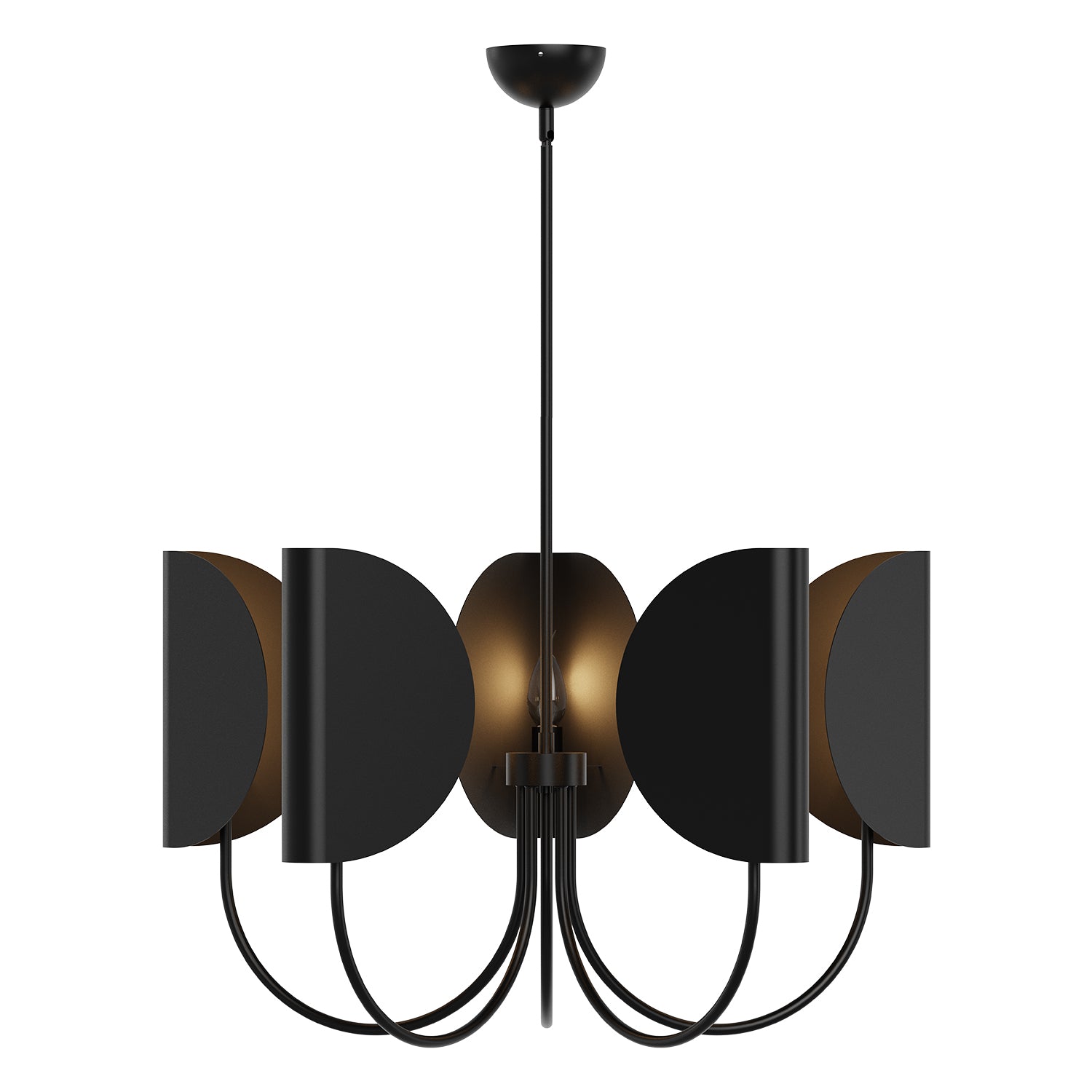 Seno 32-in Matte Black 5 Lights Chandelier by Alora Lighting | CH450732MB | Alora Lighting