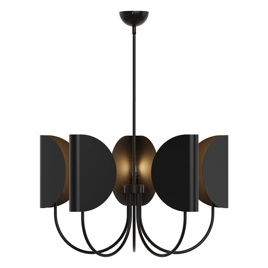 Seno 32-in Matte Black 5 Lights Chandelier by Alora Lighting | CH450732MB | Alora Lighting