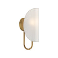 Load image into Gallery viewer, Seno 6-in Aged Gold/White Cotton Fabric 1 Light Wall/Vanity by Alora Lighting | WV450706AGCW | Alora Lighting
