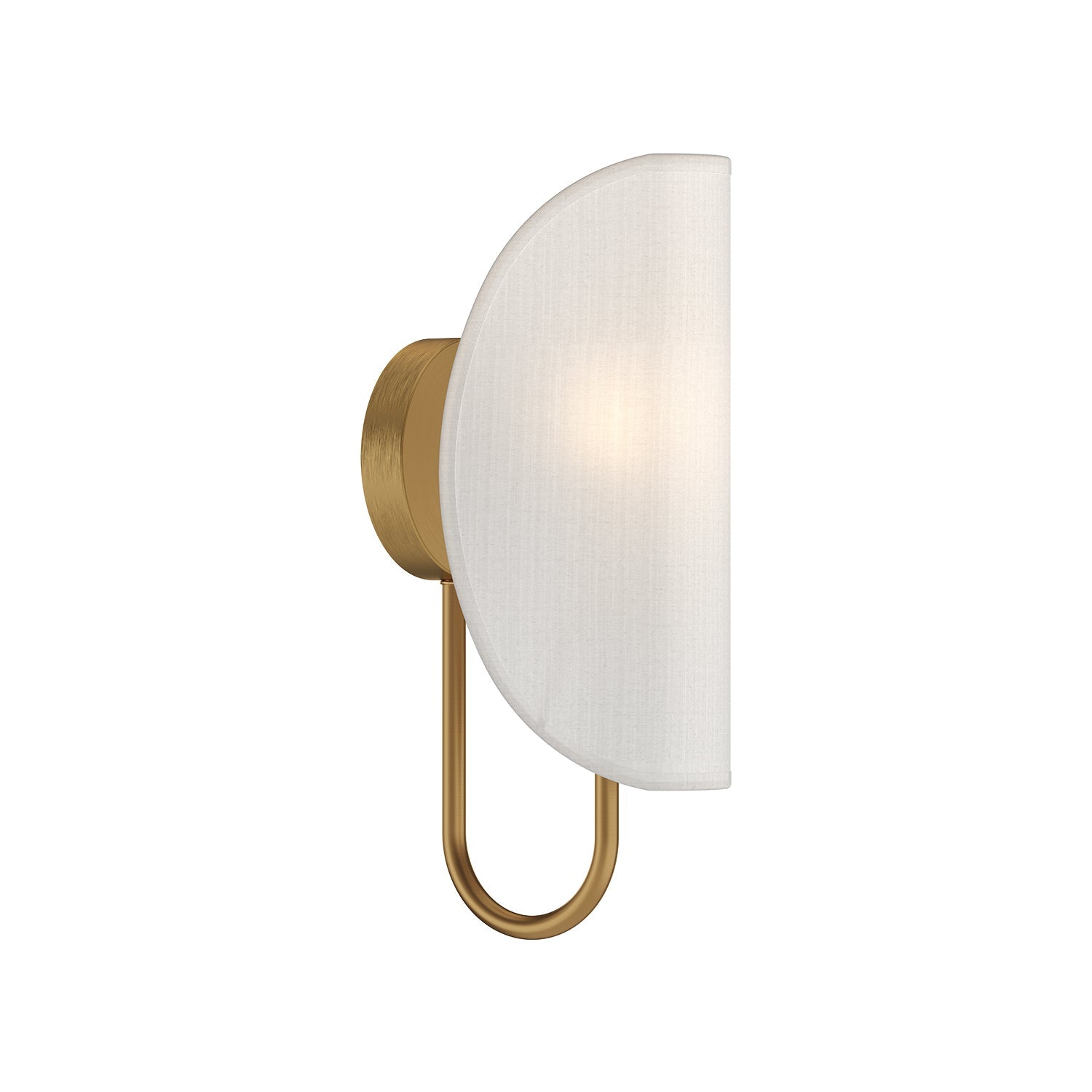 Seno 6-in Aged Gold/White Cotton Fabric 1 Light Wall/Vanity by Alora Lighting | WV450706AGCW | Alora Lighting
