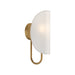 Seno 6-in Aged Gold/White Cotton Fabric 1 Light Wall/Vanity by Alora Lighting | WV450706AGCW | Alora Lighting