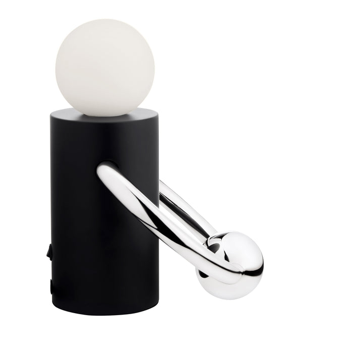 Septum LED Table Lamp in Matte Black/Chrome Finish | Kuzco Lighting