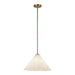 Serena 14-in Aged Brass/Opal Glass 1 Light Pendant by Alora Lighting | PD451814AGOP | Alora Lighting