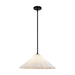 Serena 20-in Matte Black/Opal Glass 1 Light Pendant by Alora Lighting | PD451820MBOP | Alora Lighting