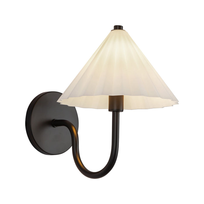 Serena 8-in Matte Black/Opal Glass Socket Wall/Vanity Light by Alora Lighting | WV451808MBOP | Alora Lighting