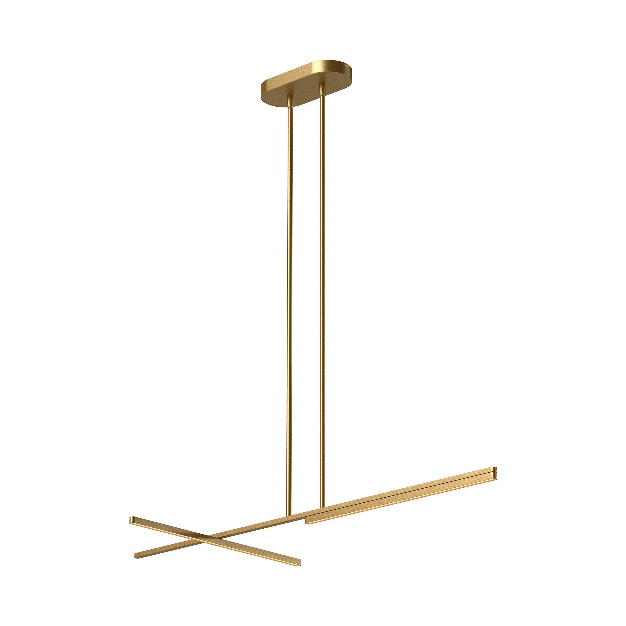 Shift LED Linear Pendant in Brushed Gold Finish | Kuzco Lighting