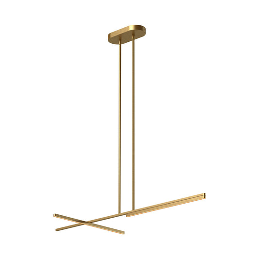 Shift LED Linear Pendant in Brushed Gold Finish | Kuzco Lighting