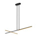 Shift LED Linear Pendant in Black/Brushed Gold Finish | Kuzco Lighting