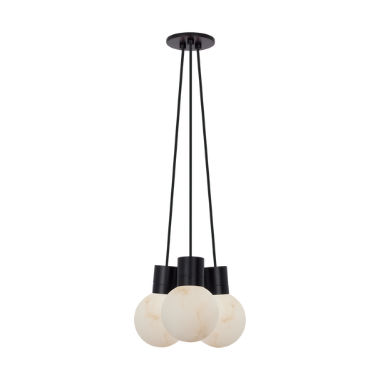 Mina Alabaster 3-Light Chandelier