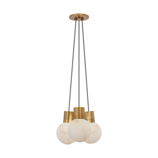 Mina Alabaster 3-Light Chandelier
