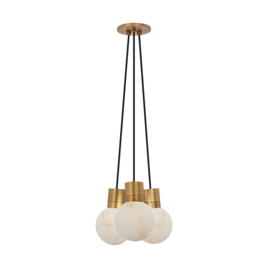 Mina Alabaster 3-Light Chandelier