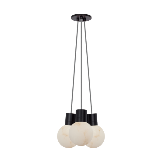 Mina Alabaster 3-Light Chandelier