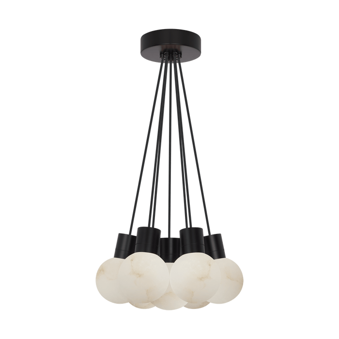 Mina Alabaster 7-Light Chandelier by Visual Comfort Modern