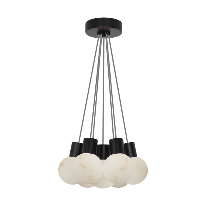 Mina Alabaster 7-Light Chandelier by Visual Comfort Modern