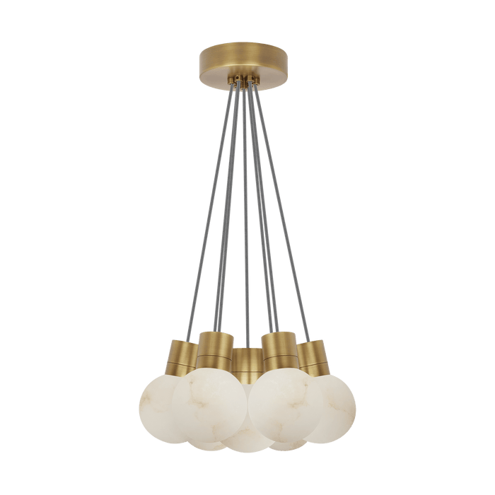 Mina Alabaster 7-Light Chandelier by Visual Comfort Modern