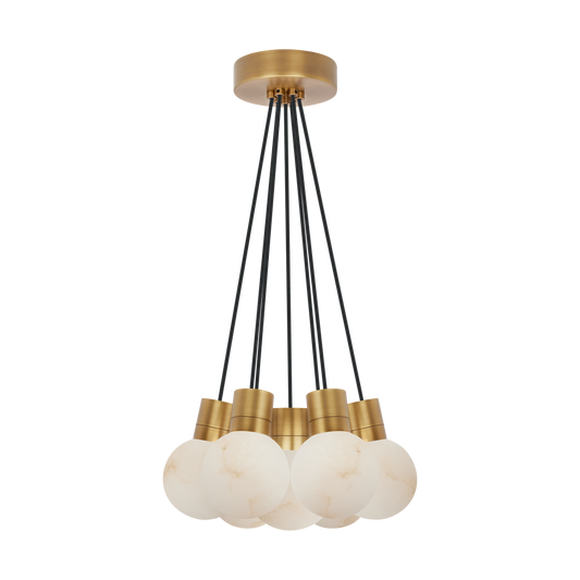 Mina Alabaster 7-Light Chandelier