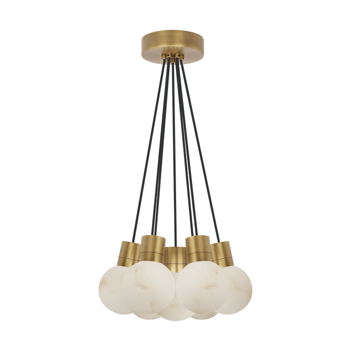 Mina Alabaster 7-Light Chandelier by Visual Comfort Modern