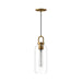 Soji 5-in Aged Gold/Clear Glass 1 Light Pendant by Alora Lighting | PD401505AGCL | Alora Lighting