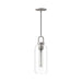Soji 5-in Brushed Nickel/Clear Glass 1 Light Pendant by Alora Lighting | PD401505BNCL | Alora Lighting