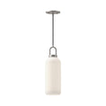 Load image into Gallery viewer, Soji 5-in Brushed Nickel/Opal Matte Glass 1 Light Pendant by Alora Lighting | PD401505BNOP | Alora Lighting
