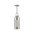 Load image into Gallery viewer, Soji 5-in Brushed Nickel/Smoked Solid Glass 1 Light Pendant by Alora Lighting | PD401505BNSM | Alora Lighting
