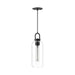 Soji 5-in Clear Glass/Matte Black 1 Light Pendant by Alora Lighting | PD401505MBCL | Alora Lighting