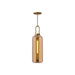 Soji 6-in Aged Gold/Copper Glass 1 Light Pendant by Alora Lighting | PD401606AGCP | Alora Lighting