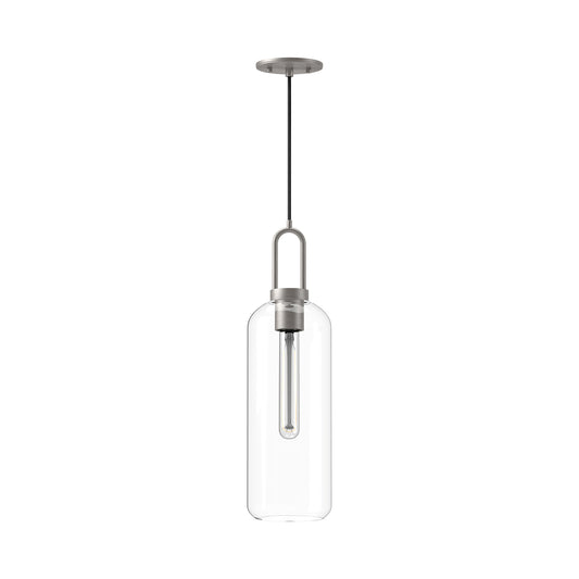 Soji 6-in Brushed Nickel/Clear Glass 1 Light Pendant by Alora Lighting | PD401606BNCL | Alora Lighting