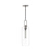 Soji 6-in Brushed Nickel/Clear Glass 1 Light Pendant by Alora Lighting | PD401606BNCL | Alora Lighting