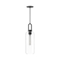 Load image into Gallery viewer, Soji 6-in Clear Glass/Matte Black 1 Light Pendant by Alora Lighting | PD401606MBCL | Alora Lighting
