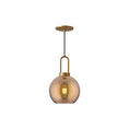Load image into Gallery viewer, Soji 8-in Aged Gold/Copper Glass 1 Light Pendant by Alora Lighting | PD601608AGCP | Alora Lighting
