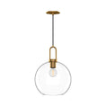 Load image into Gallery viewer, Soji 10-in Aged Gold/Clear Glass 1 Light Pendant by Alora Lighting | PD601710AGCL | Alora Lighting
