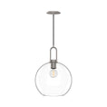 Load image into Gallery viewer, Soji 10-in Brushed Nickel/Clear Glass 1 Light Pendant by Alora Lighting | PD601710BNCL | Alora Lighting
