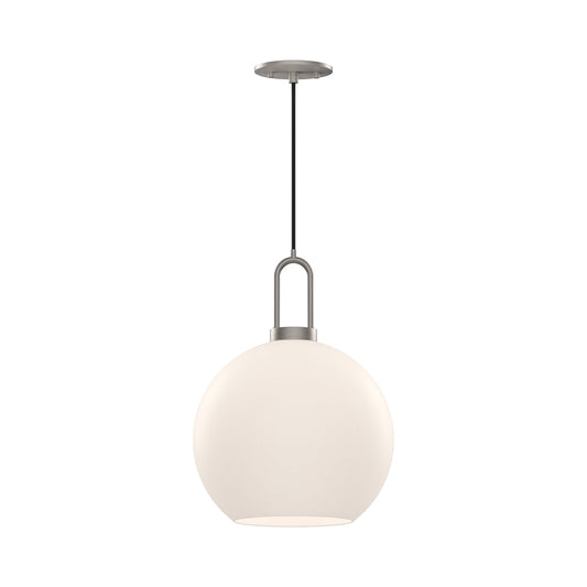 Soji 10-in Brushed Nickel/Opal Matte Glass 1 Light Pendant by Alora Lighting | PD601710BNOP | Alora Lighting