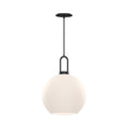Load image into Gallery viewer, Soji 10-in Matte Black/Opal Matte Glass 1 Light Pendant by Alora Lighting | PD601710MBOP | Alora Lighting
