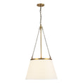 Load image into Gallery viewer, Speakeasy 18-in Aged Gold/White Linen 1 Light Pendant by Alora Lighting | PD544517AGWL | Alora Lighting
