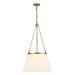 Speakeasy 18-in Aged Gold/White Linen 1 Light Pendant by Alora Lighting | PD544517AGWL | Alora Lighting