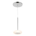 Stephord LED Pendant in Chrome/Frosted Glass Finish | Kuzco Lighting