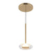 Stephord LED Pendant in Metallic Brass/Clear Glass Finish | Kuzco Lighting