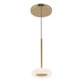 Load image into Gallery viewer, Stephord LED Pendant in Metallic Brass/Frosted Glass Finish | Kuzco Lighting
