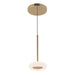 Stephord LED Pendant in Metallic Brass/Frosted Glass Finish | Kuzco Lighting