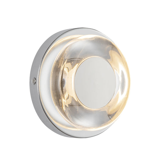 Stephord LED Wall Sconce in Chrome/Clear Glass Finish | Kuzco Lighting