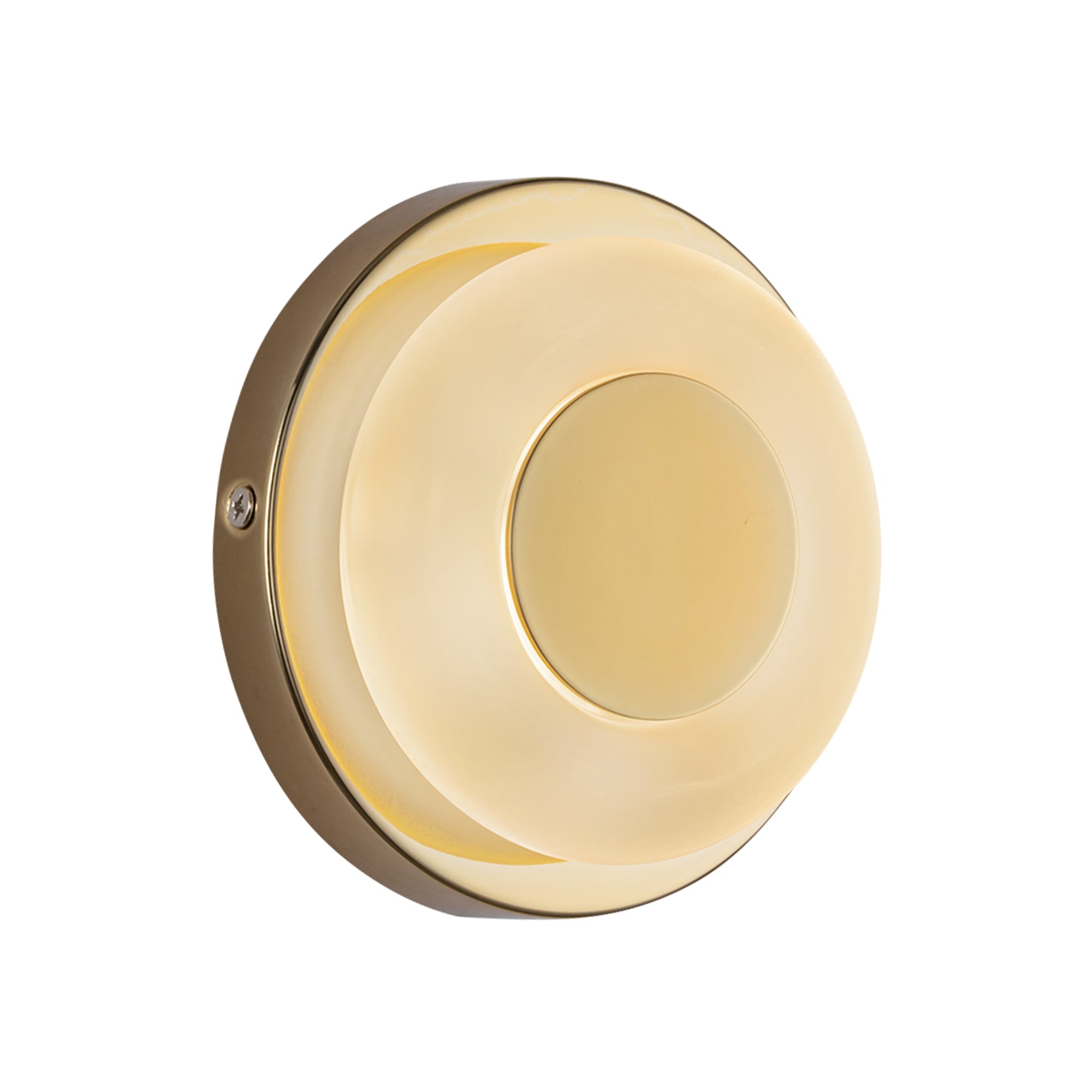 Stephord LED Wall Sconce in Metallic Brass/Frosted Glass Finish | Kuzco Lighting