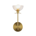 Load image into Gallery viewer, Sylvia 5-in Brushed Gold/Clear Glass 1 Light Wall Vanity by Alora Lighting | WV515205BGCL | Alora Lighting
