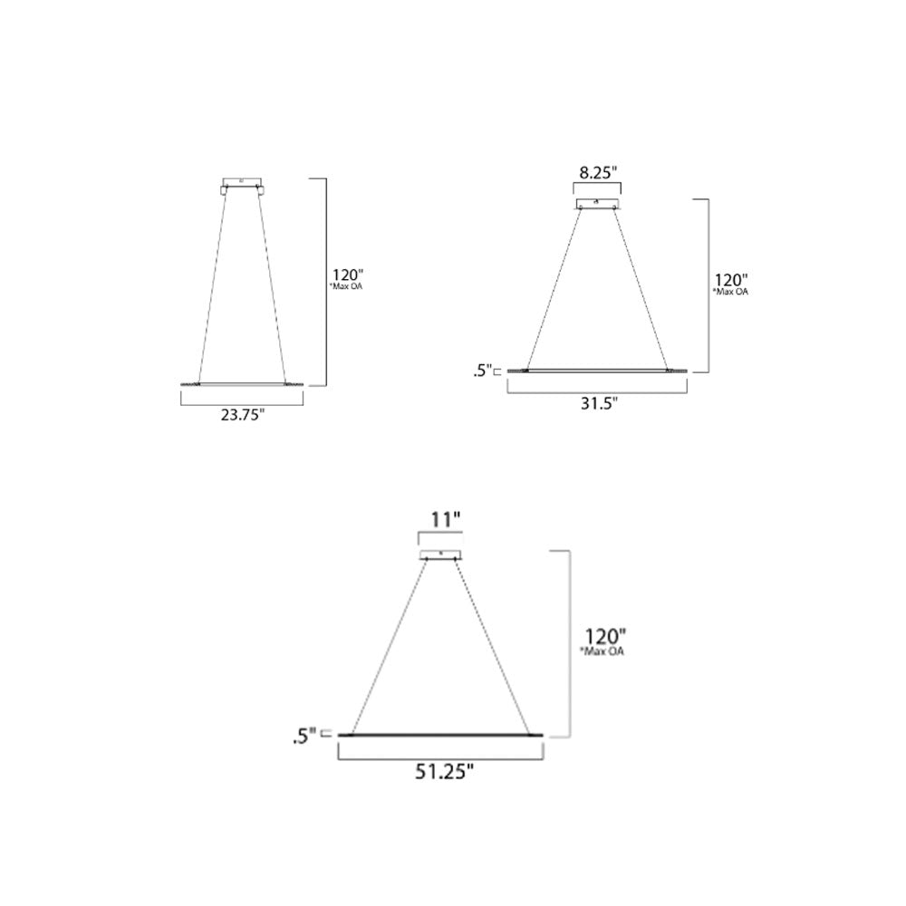 Saturn II LED Pendant - Diagram