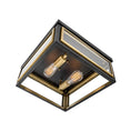 Load image into Gallery viewer, Shaw Flushmount - Black/Heritage Brass
