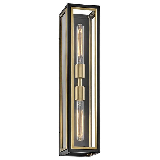 Shaw Wall Sconce - Black/Heritage Brass