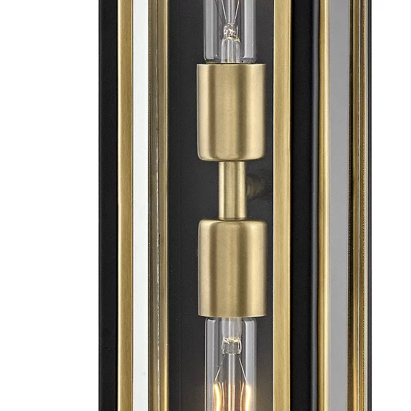 Shaw Wall Sconce - Black/Heritage Brass